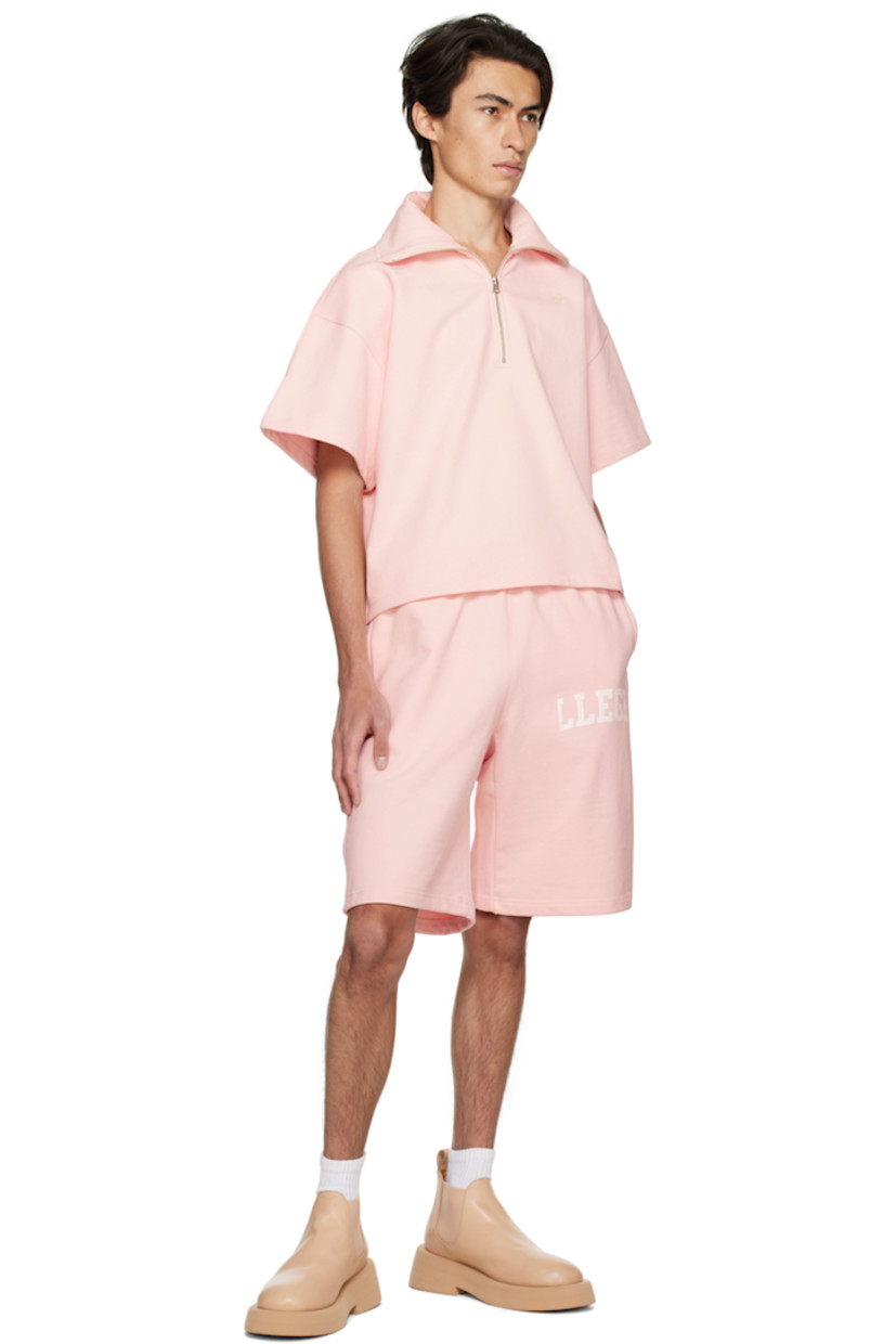 French terry shorts.

· Drawstring at elasticized waistband
· Three-pocket styling
· Logo graphic embroidered and printed at front

Available exclusively at SSENSE.

Supplier color: Pink