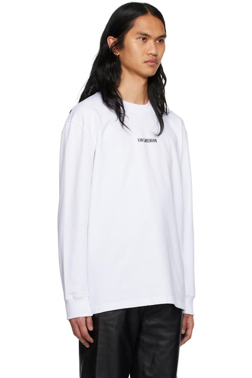 Organic cotton French terry T-shirt. 

· Rib knit crewneck and cuffs
· Logo bonded at chest and back

Available exclusively at SSENSE. 

Supplier color: White