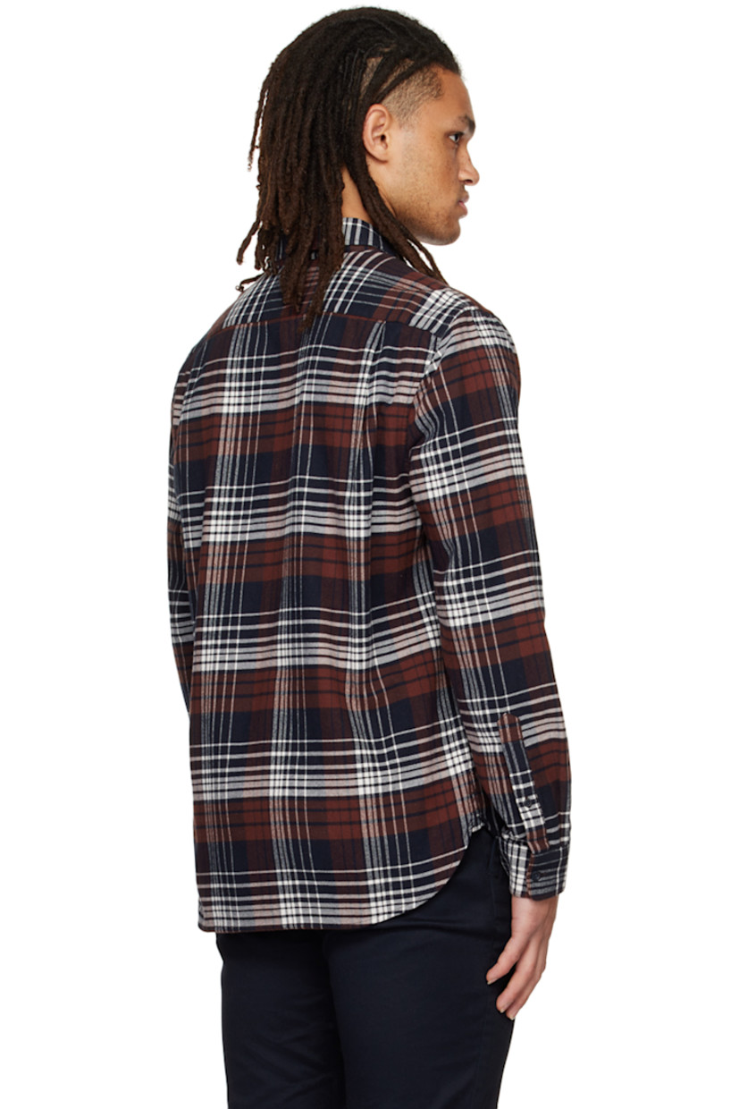 Cotton twill shirt. Check pattern throughout.

· Spread collar
· Button closure
· Patch pocket at chest
· Button fastening at cuffs
· Shirttail hem

Supplier color: Coastal blue/Acorn