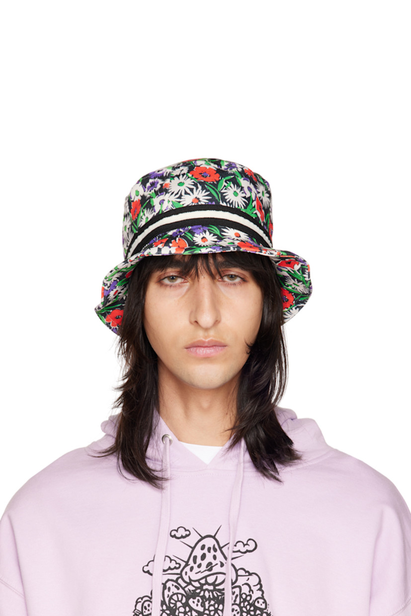Jersey bucket hat. Floral pattern printed in multicolor throughout.

· Elasticized trim at crown
· French terry lining

Available exclusively at SSENSE. 

Supplier color: Daisies multi red