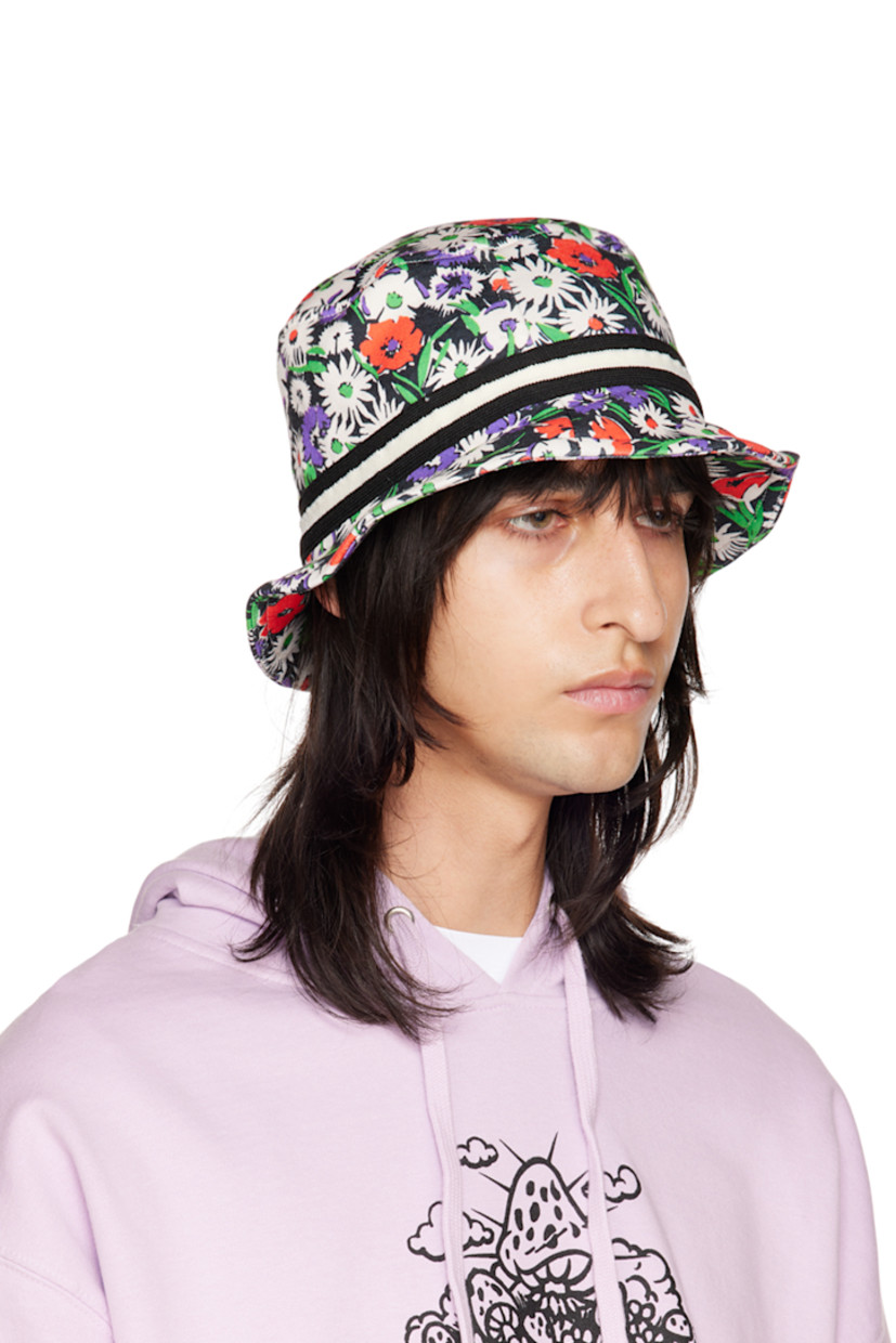 Jersey bucket hat. Floral pattern printed in multicolor throughout.

· Elasticized trim at crown
· French terry lining

Available exclusively at SSENSE. 

Supplier color: Daisies multi red