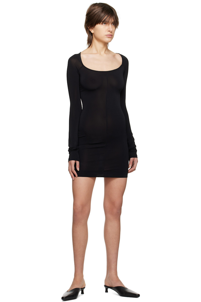 Stretch viscose and nylon-blend jersey dress. Scoop neck.

Supplier color: Black