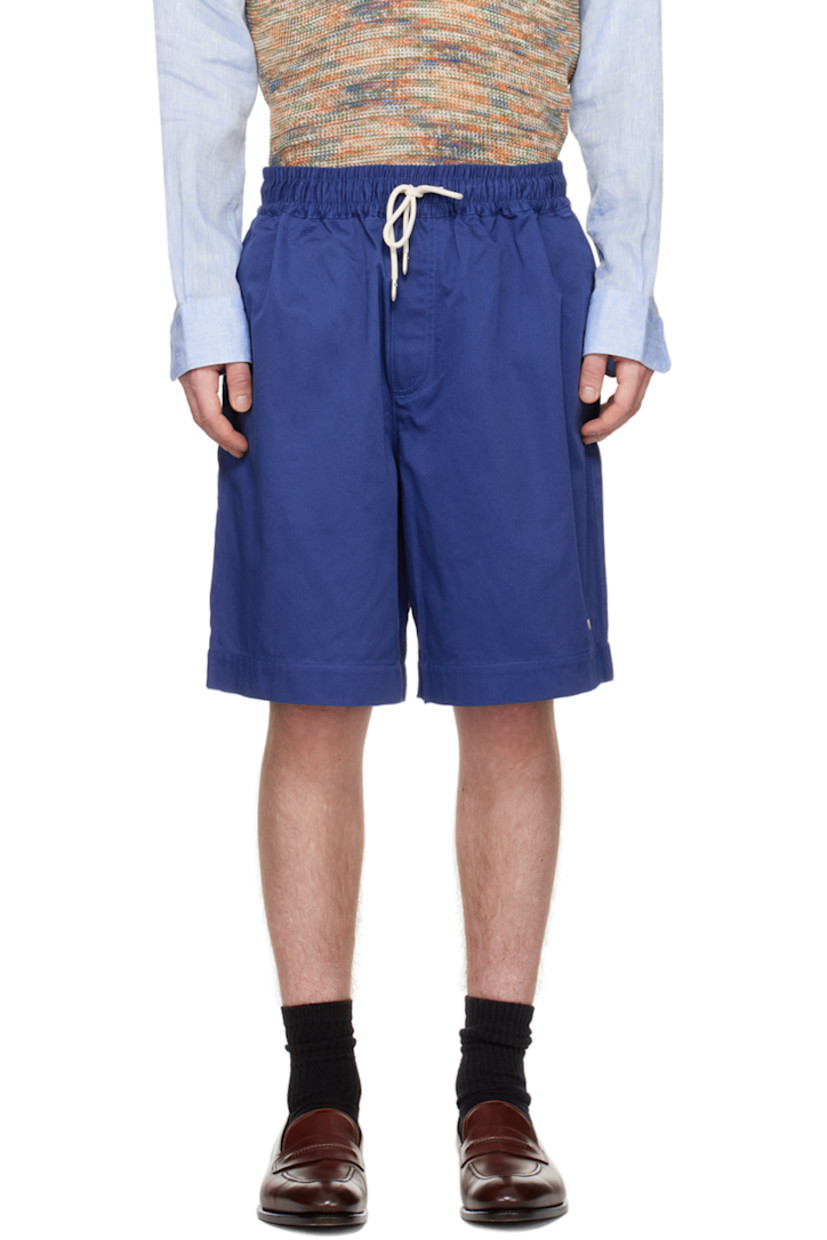 Organic cotton twill shorts.

· Drawstring at elasticized waistband
· Three-pocket styling
· Mock-fly
· Logo embroidered at front

Part of the Sustainable collection.

Supplier color: Oceano