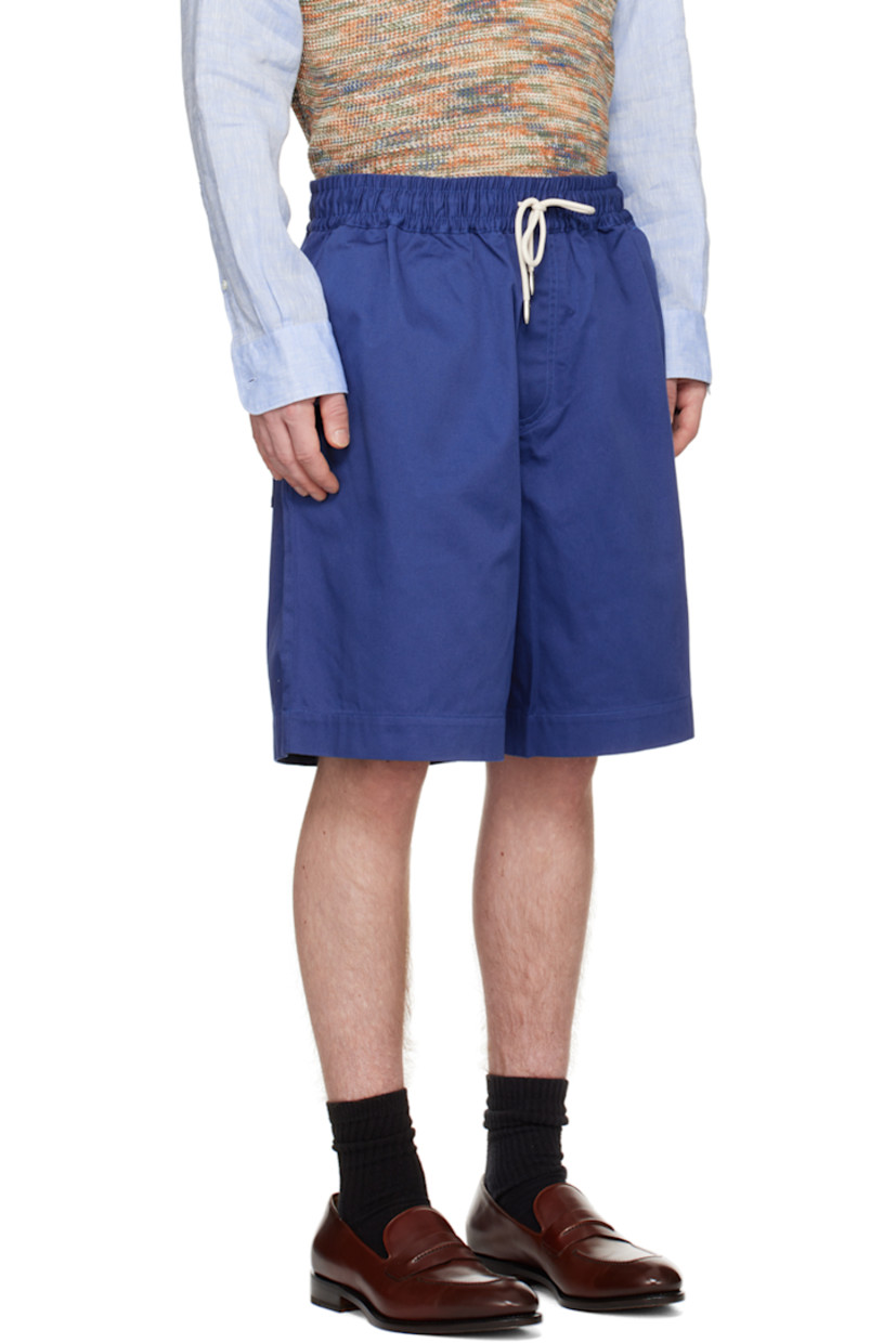 Organic cotton twill shorts.

· Drawstring at elasticized waistband
· Three-pocket styling
· Mock-fly
· Logo embroidered at front

Part of the Sustainable collection.

Supplier color: Oceano