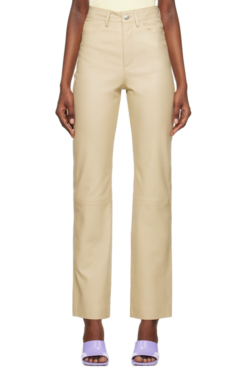 Grained sheepskin trousers.

· Belt loops
· Five-pocket styling
· Zip-fly
· Full logo-woven satin lining
· Logo-engraved silver-tone hardware

Supplier color: Safari