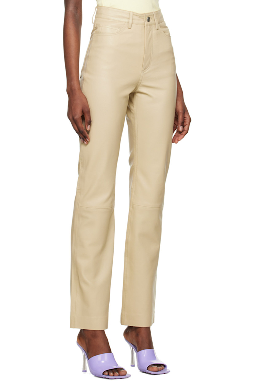 Grained sheepskin trousers.

· Belt loops
· Five-pocket styling
· Zip-fly
· Full logo-woven satin lining
· Logo-engraved silver-tone hardware

Supplier color: Safari