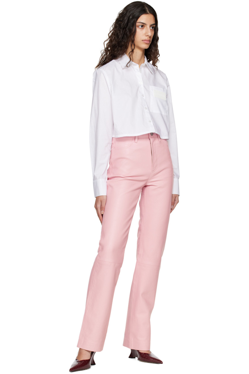 Grained sheepskin pants. 

· Belt loops
· Five-pocket styling
· Zip-fly 

Supplier color: Orchid pink
