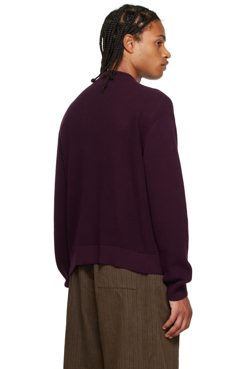 Open knit cotton crewneck. 

· Rib knit crewneck, hem, and cuffs
· Drawstring at collar

Supplier color: Susina