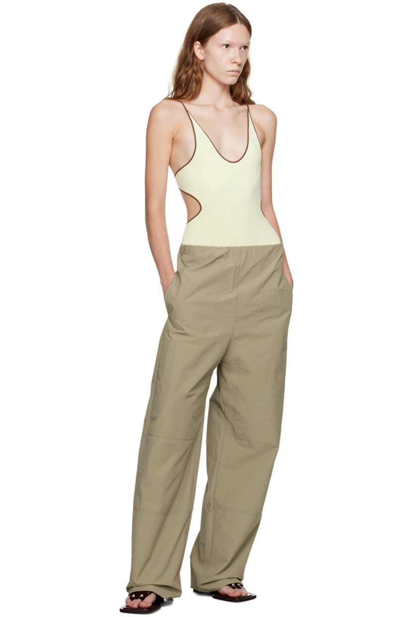 Relaxed-fit nylon- and cotton-blend taffeta track pants.

· Elasticized waistband
· Four-pocket styling

Supplier color: Clay