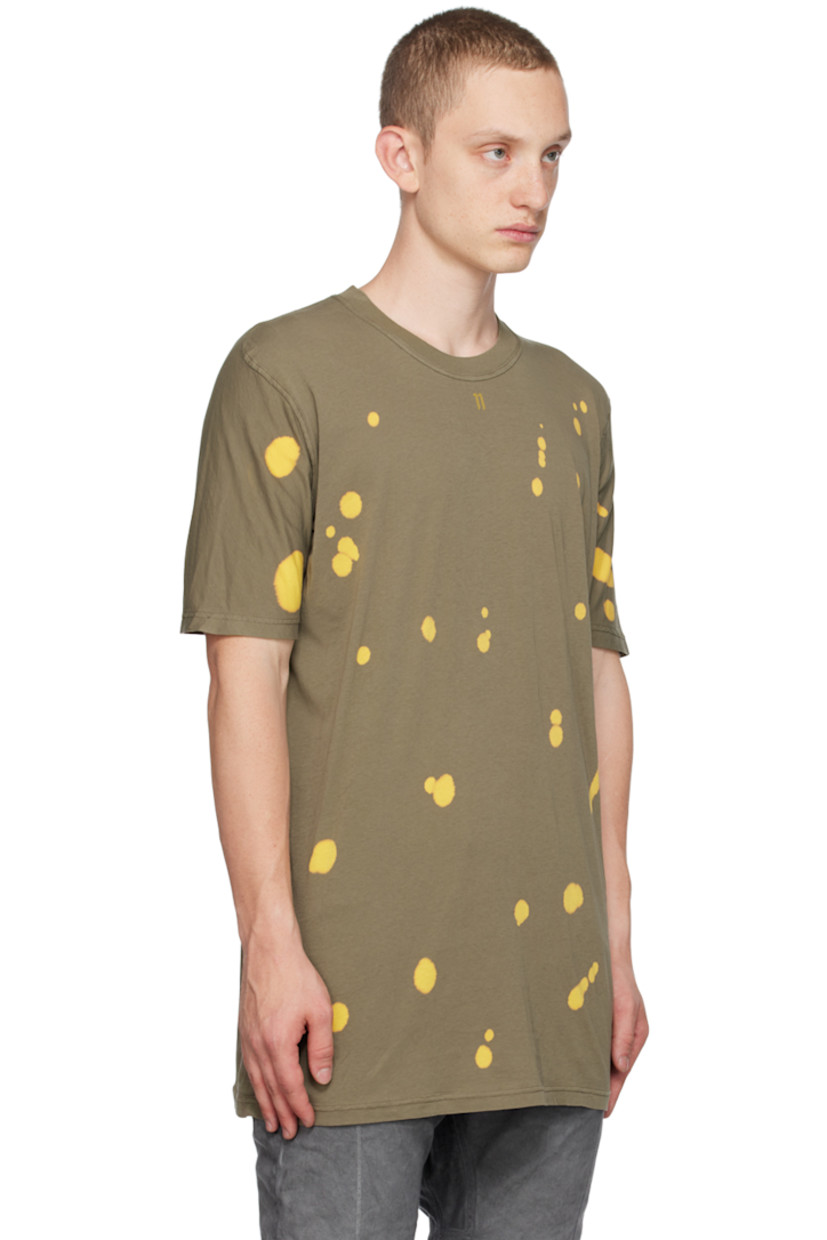 Garment-dyed cotton jersey T-shirt. Bleached effect throughout. 

· Rib knit crewneck
· Logo printed at front and back collar
· Logo tag and cutout at back

Supplier color: Dark oak camo