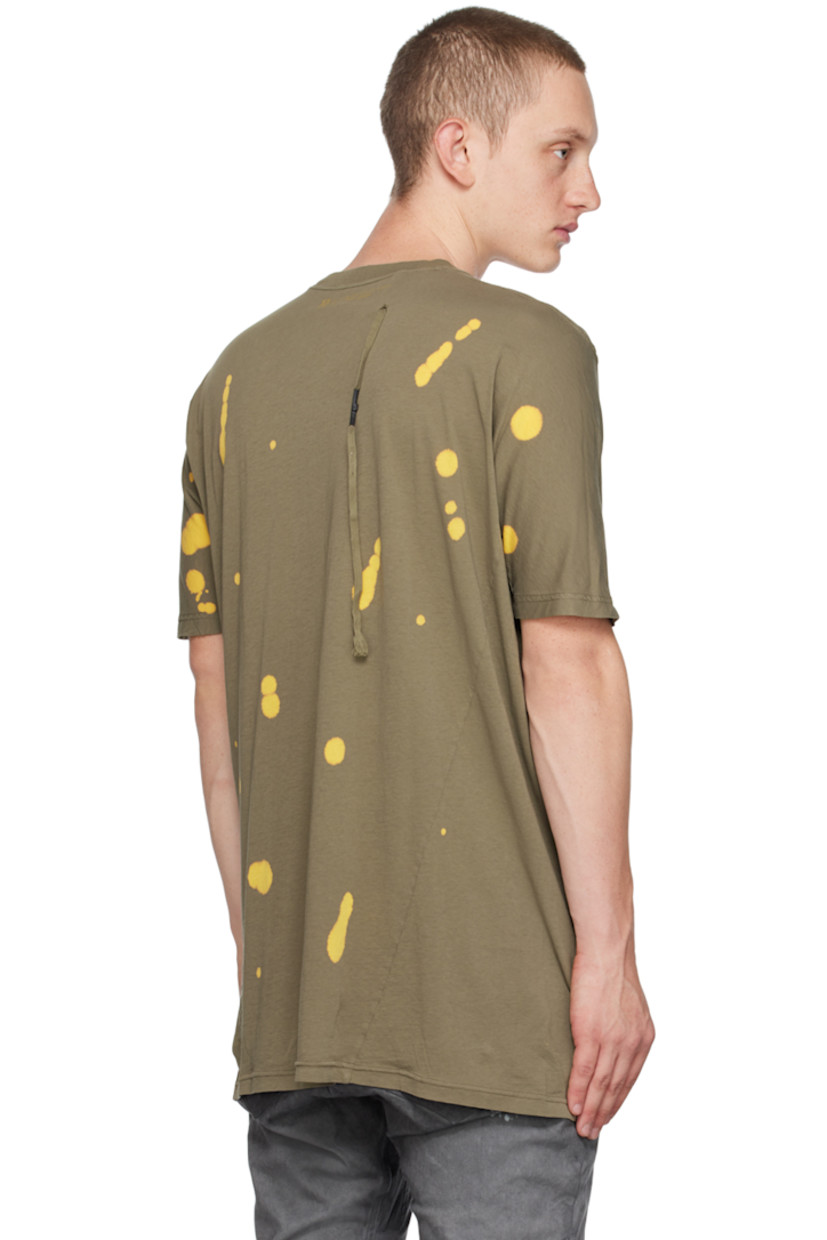 Garment-dyed cotton jersey T-shirt. Bleached effect throughout. 

· Rib knit crewneck
· Logo printed at front and back collar
· Logo tag and cutout at back

Supplier color: Dark oak camo