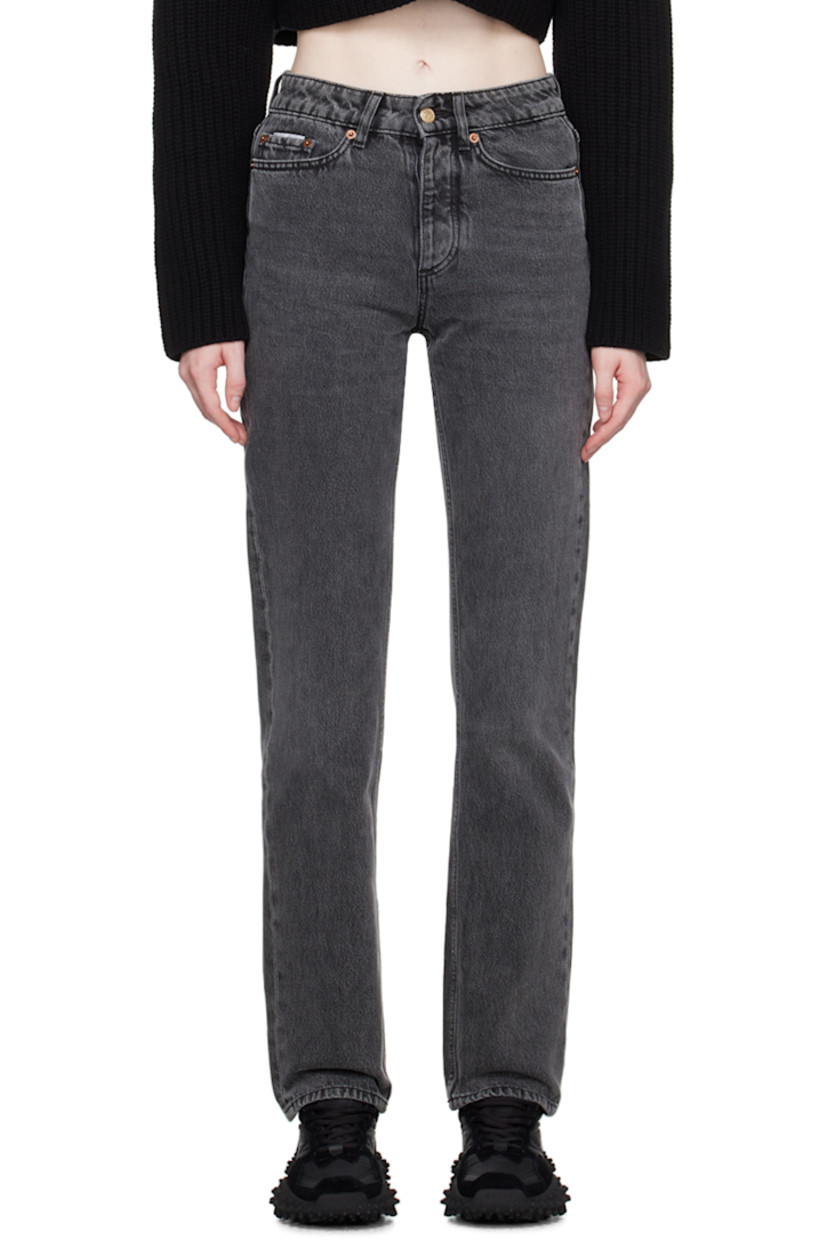 Straight-leg non-stretch denim jeans. Fading throughout.

· Belt loops
· Five-pocket styling
· Button-fly
· Logo patch at coin pocket
· Rubberized logo patch at back waistband
· Logo-engraved copper-tone hardware

Supplier color: Sulphur