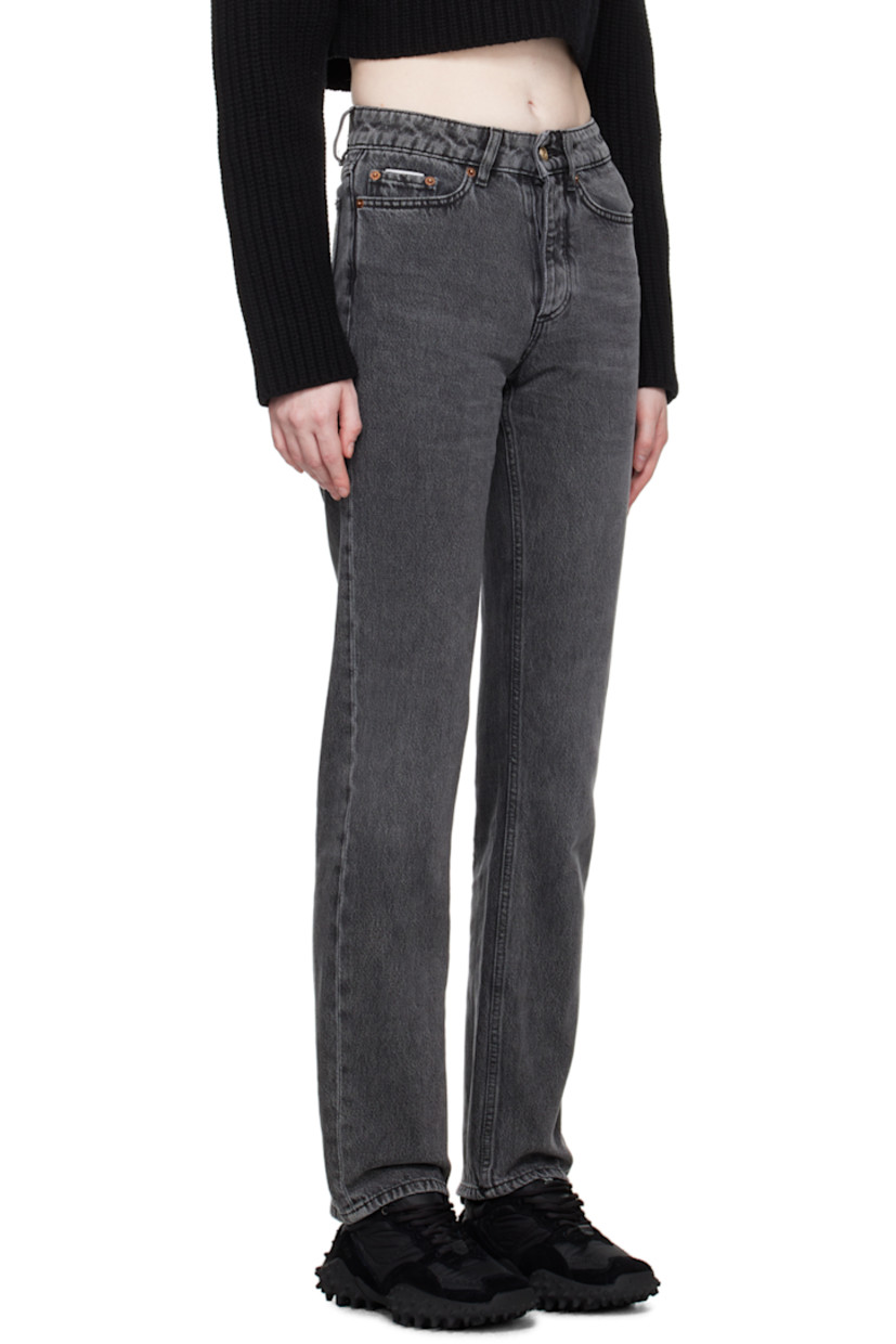 Straight-leg non-stretch denim jeans. Fading throughout.

· Belt loops
· Five-pocket styling
· Button-fly
· Logo patch at coin pocket
· Rubberized logo patch at back waistband
· Logo-engraved copper-tone hardware

Supplier color: Sulphur