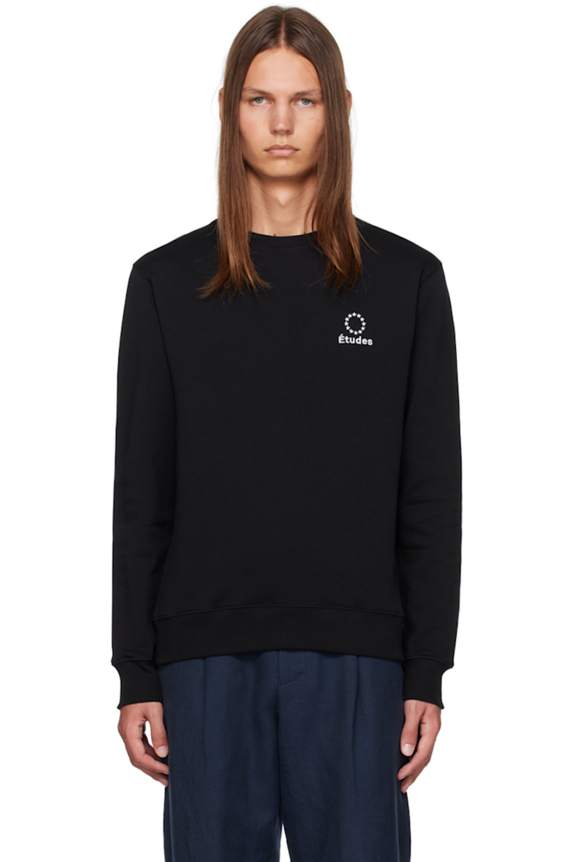340 g organic cotton fleece sweatshirt.

· Rib knit crewneck, hem, and cuffs
· Logo graphic embroidered at chest

Supplier color: Black