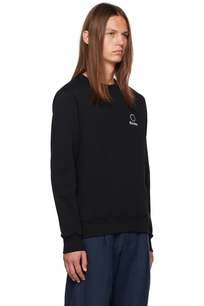 340 g organic cotton fleece sweatshirt.

· Rib knit crewneck, hem, and cuffs
· Logo graphic embroidered at chest

Supplier color: Black