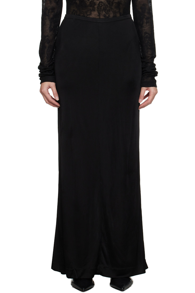 Viscose jersey skirt.

· Central seam at front and back
· Concealed zip closure at side seam

Supplier color: Black