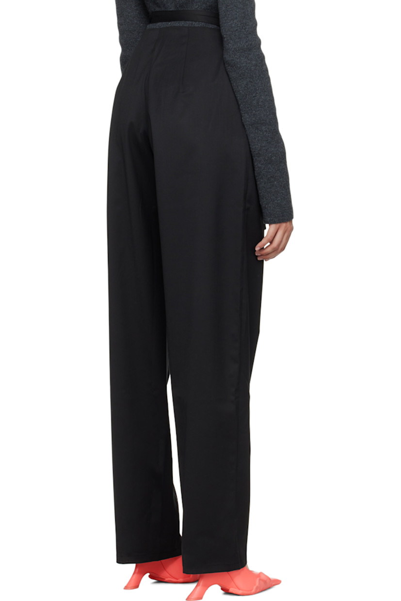Stretch polyester- and wool-blend twill trousers.

· Self-tie fastening at waist
· Two-pocket styling
· Zip-fly

Supplier color: Black