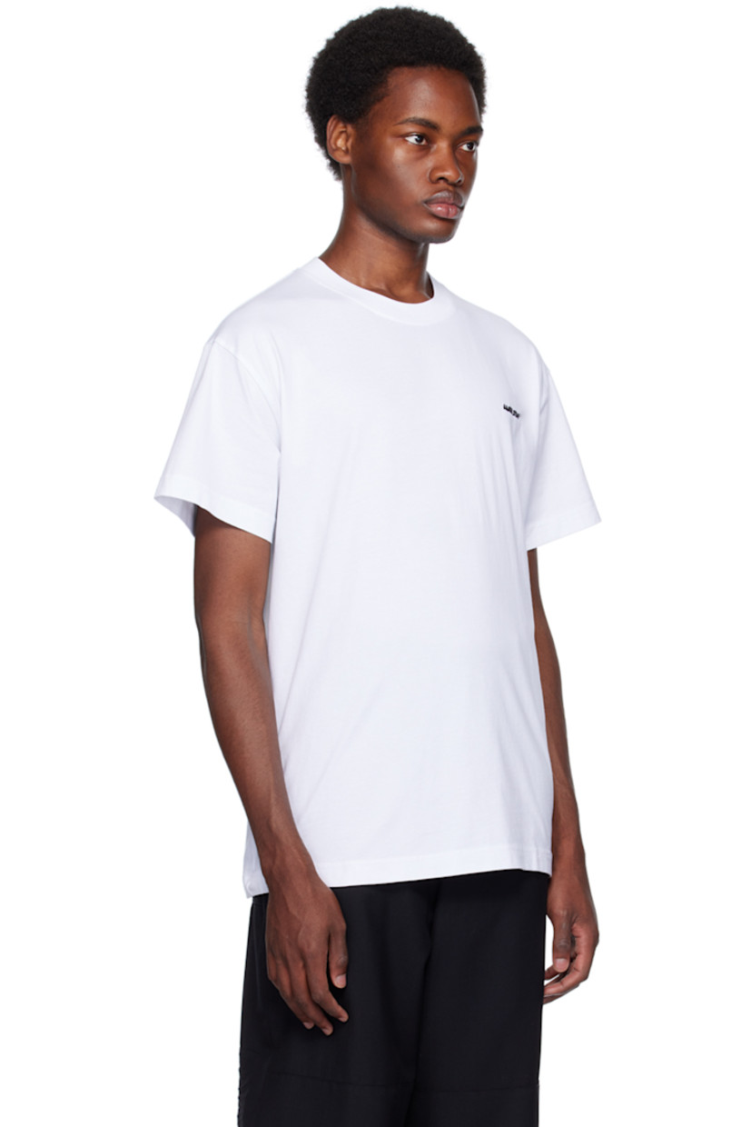 Pack of three cotton jersey T-shirts. 

· Rib knit crewneck
· Logo printed at chest

Supplier color: White