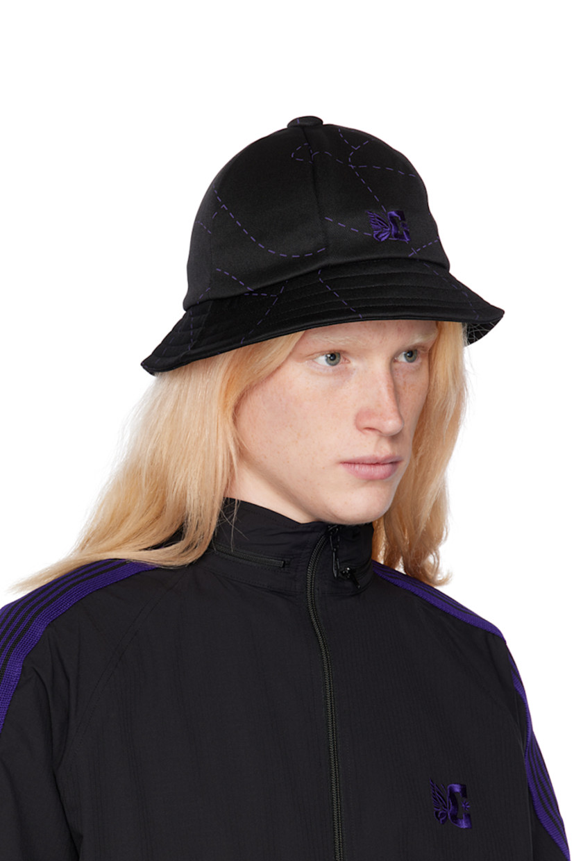 Jersey bucket hat in black.

· Graphic pattern printed throughout
· Logo embroidered at face
· Quilted brim
· Mesh lining

Part of the NEEDLES x DC collaboration.

Supplier color: Black