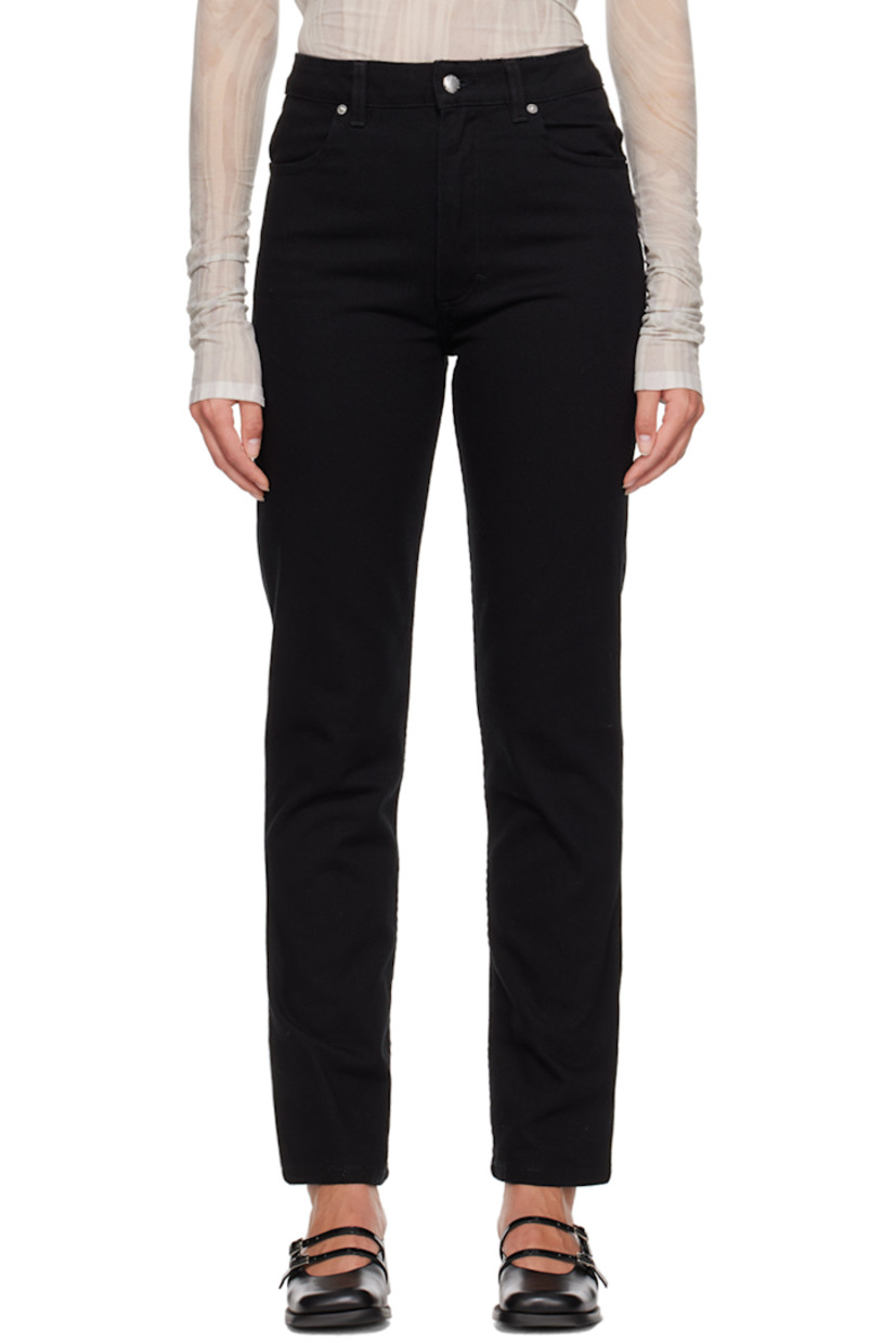 Non-stretch denim jeans.

· Belt loops
· Four-pocket styling
· Zip-fly

Supplier color: Black