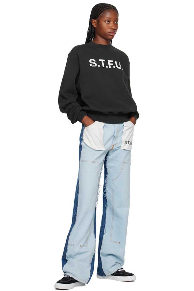 Mid-top paneled cotton canvas and suede sneakers in black. Grained leather trim throughout. 

· Lace-up closure 
· Logo patch at padded tongue 
· Padded collar 
· Logo flag at outer side 
· Rubberized logo patch at heel 
· Grained leather lining 
· Treaded rubber sole 
· Contrast stitching in white 

Supplier color: Black