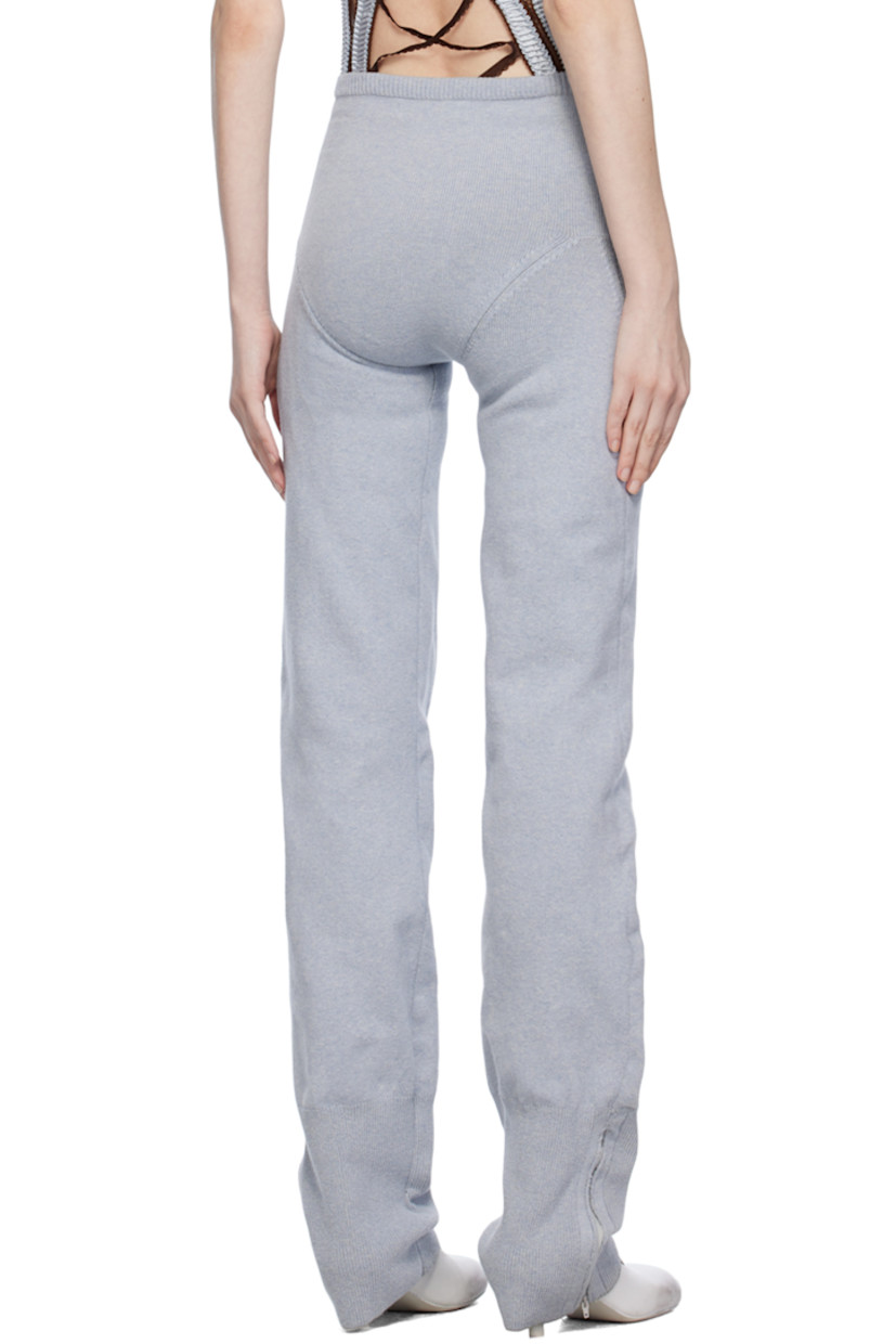 Knit stretch cotton-blend lounge pants.

· Rib knit waistband and cuffs
· Zip vent at cuffs

Supplier color: Cloud