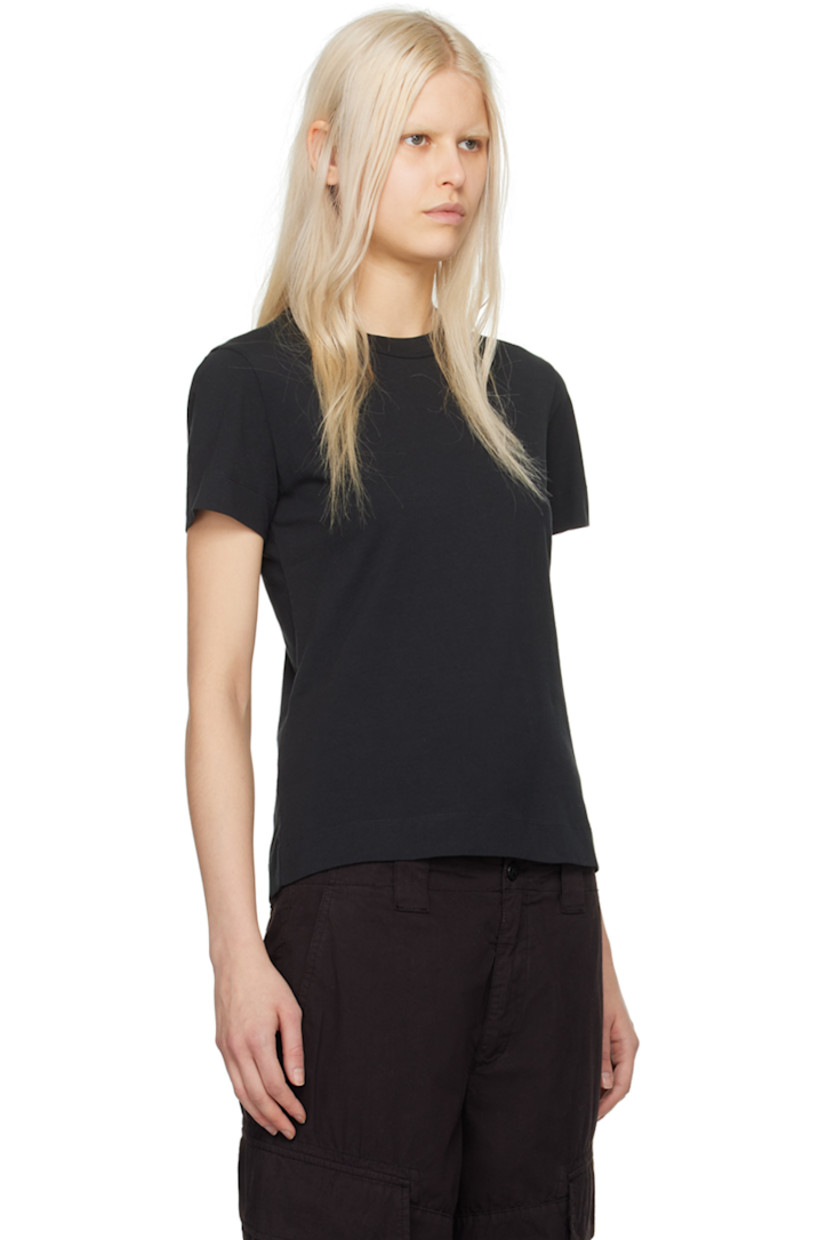 Cotton jersey T-shirt. 

· Rib knit crewneck
· Embroidered logo patch at sleeve

Part of the Black Label collection.

Supplier color: Black