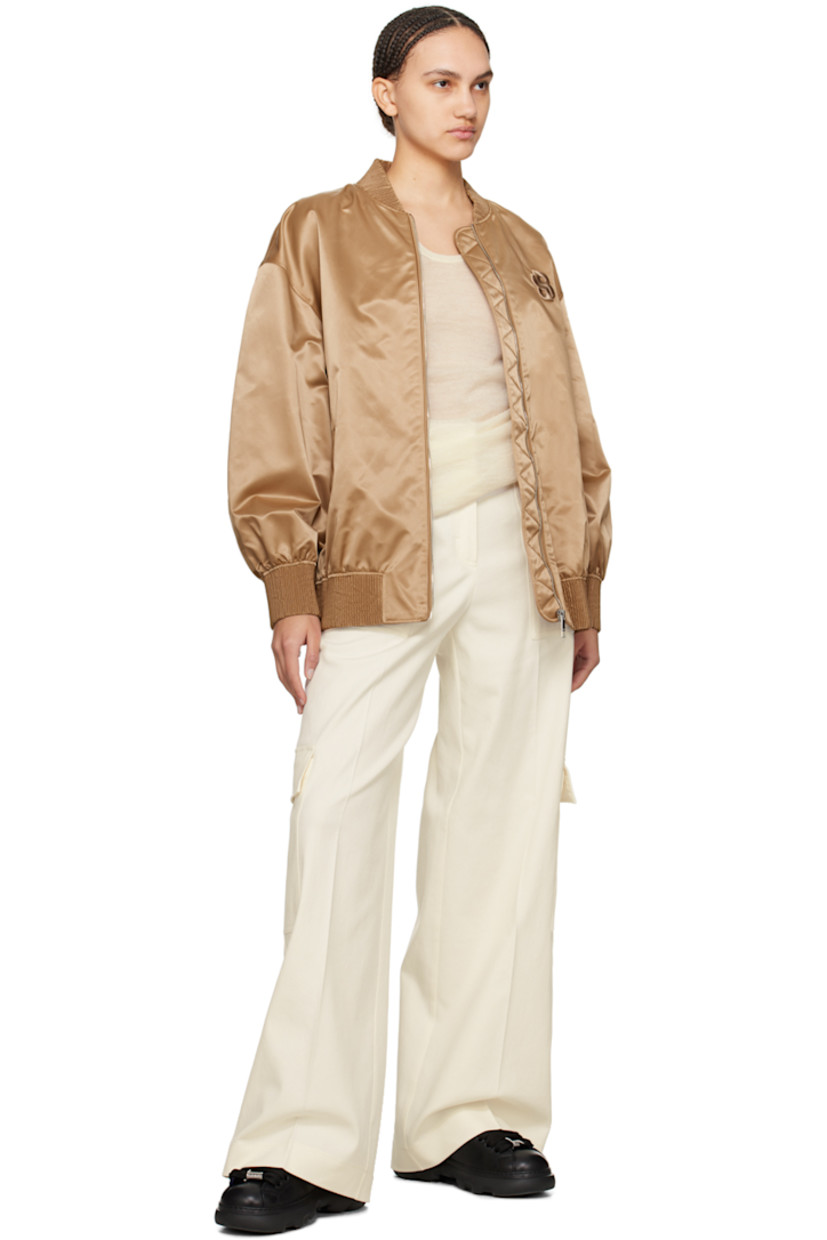 Straight-leg stretch cotton-blend twill trousers.

· High-rise
· Belt loops
· Four-pocket styling
· Zip-fly
· Creased legs
· Flap pocket at outseams
· Darts at back

Supplier color: Open white