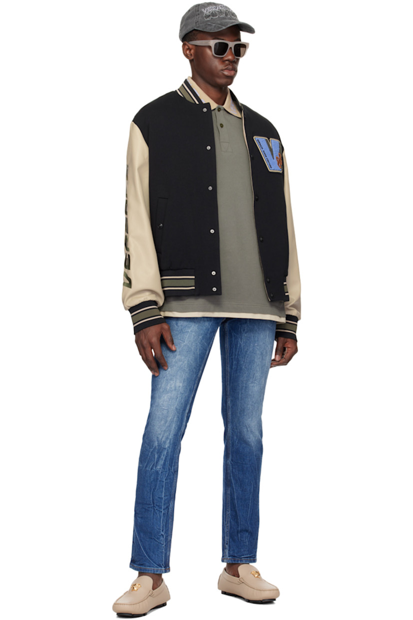 Crinkled stretch denim jeans. Fading throughout.

· Belt loops
· Five-pocket styling
· Zip-fly
· Logo patch at coin pocket
· Logo embroidered at back
· Logo-engraved copper-tone hardware
· Contrast stitching in tan

Supplier color: Indigo