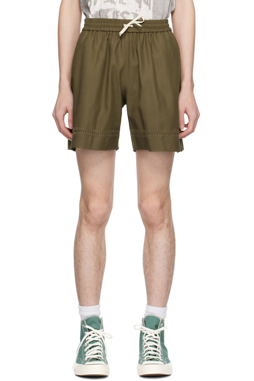 Plain-woven TENCEL™ lyocell and cotton-blend shorts.

· Drawstring at elasticized waistband
· Three-pocket styling
· Cutouts and crocheted detailing at front

Supplier color: Brown