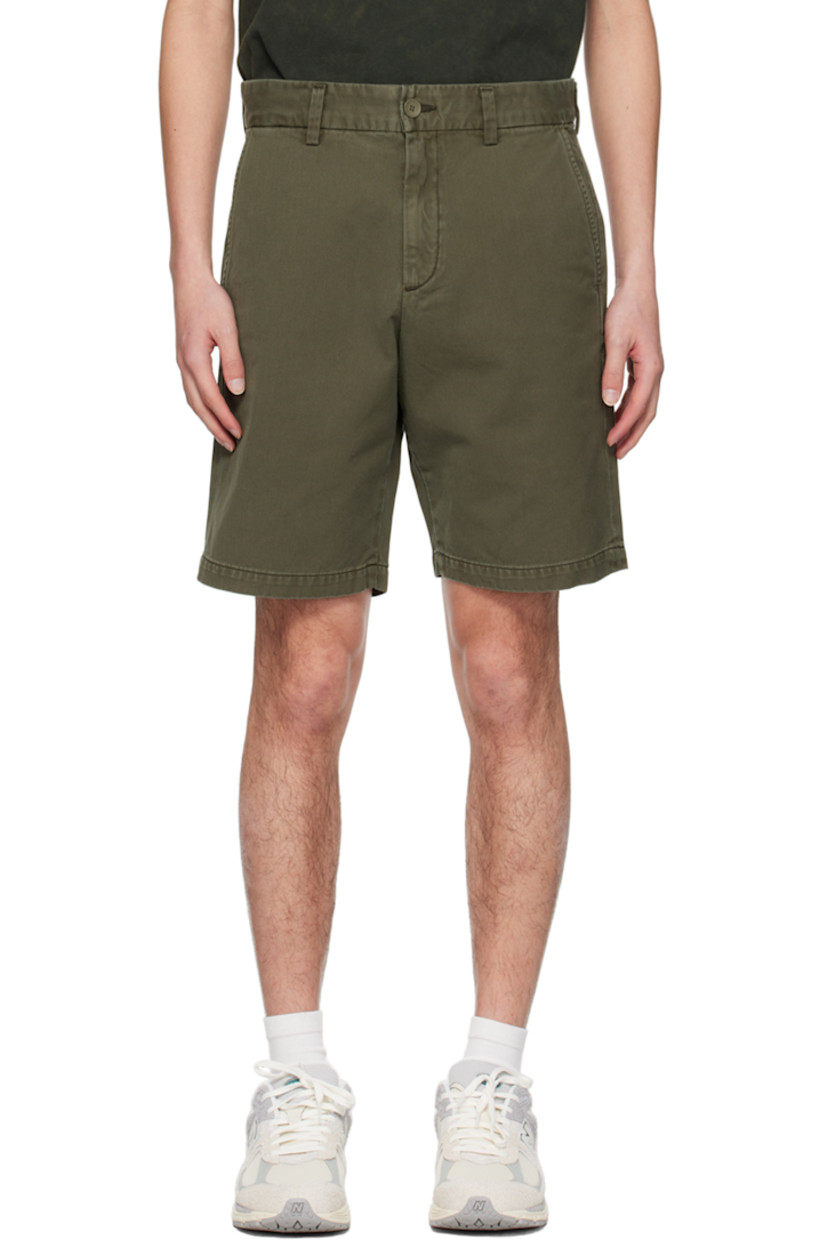 Breathable supima cotton-blend twill shorts. 

· Belt loops
· Four-pocket styling 
· Zip-fly 

Supplier color: Moss