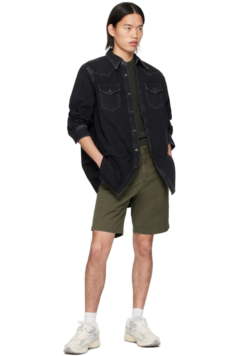 Breathable supima cotton-blend twill shorts. 

· Belt loops
· Four-pocket styling 
· Zip-fly 

Supplier color: Moss