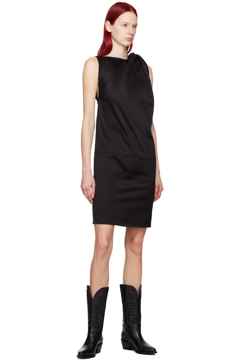 Handcrafted mid-calf vegetable-dyed buffed calfskin boots in black. 

· Pointed toe
· Embroidered detailing at vamp and sides
· Pull-loops at collar
· Inset croc-embossed calfskin panels at sides
· Logo plaque at heel counter
· Padded insole
· Stacked leather block heel with rubber injection
· Leather sole
· Heel: H2.25" 

Supplier color: Nero