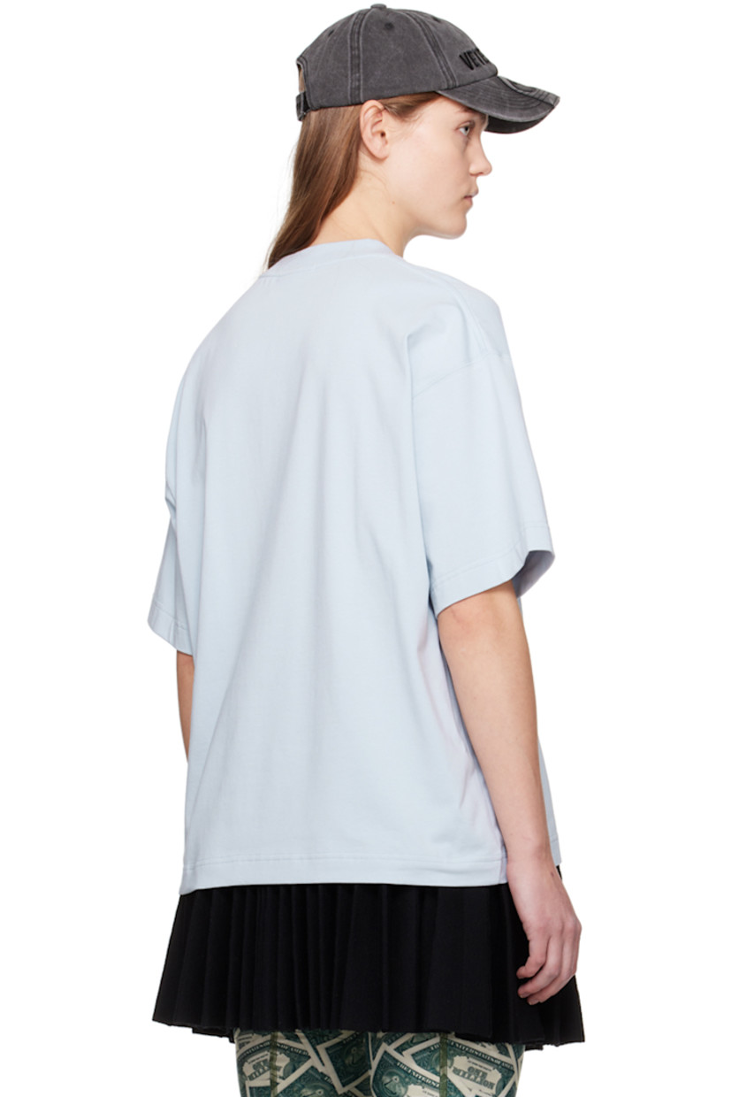 Cotton jersey T-shirt.

· Rib knit crewneck
· Logo graphic embroidered at front

Supplier color: Light blue