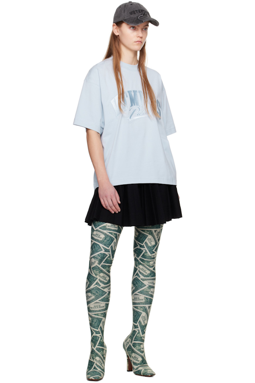 Cotton jersey T-shirt.

· Rib knit crewneck
· Logo graphic embroidered at front

Supplier color: Light blue