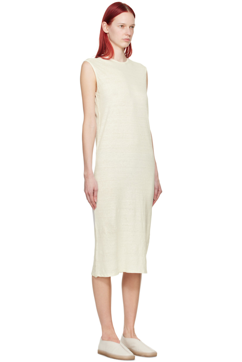 Handcrafted garment-dyed slub linen jersey dress. Crewneck.

Each item is unique. Please note that coloration and finishings may vary.

Part of the Serie No.12 collection.

Supplier color: White