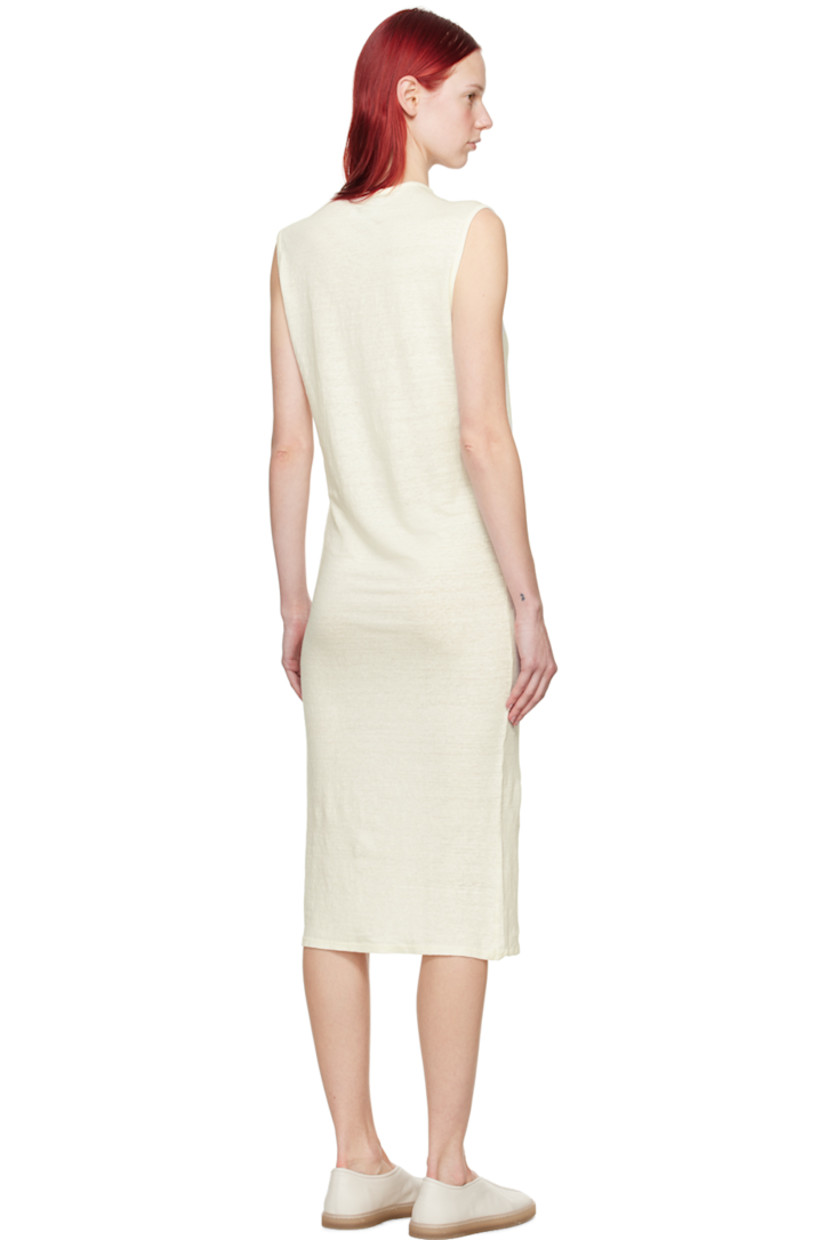 Handcrafted garment-dyed slub linen jersey dress. Crewneck.

Each item is unique. Please note that coloration and finishings may vary.

Part of the Serie No.12 collection.

Supplier color: White