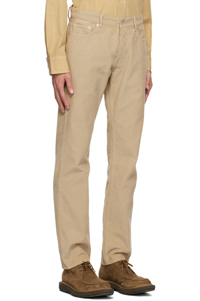 Straight-leg pigment-dyed cotton corduroy trousers. 

· Belt loops
· Five-pocket styling
· Button-fly
· Logo-engraved silver-tone hardware

Supplier color: Almond beige