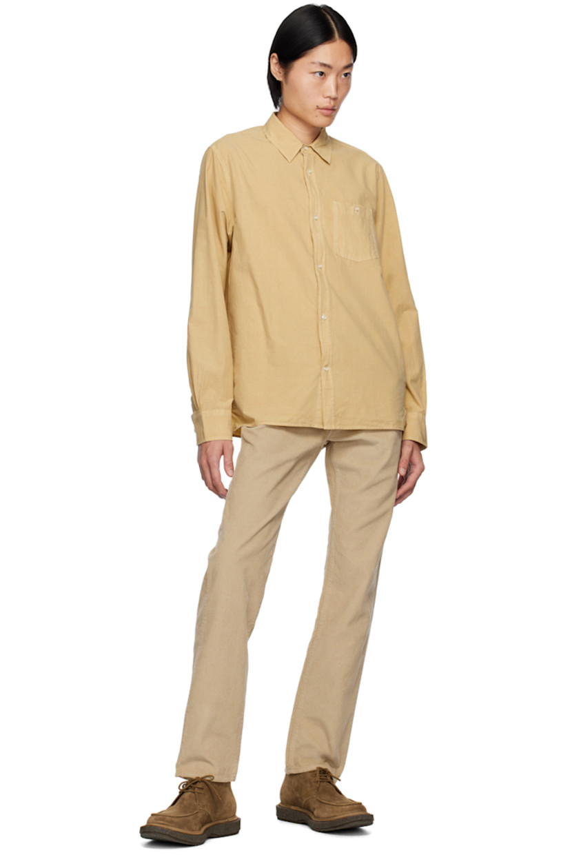 Straight-leg pigment-dyed cotton corduroy trousers. 

· Belt loops
· Five-pocket styling
· Button-fly
· Logo-engraved silver-tone hardware

Supplier color: Almond beige
