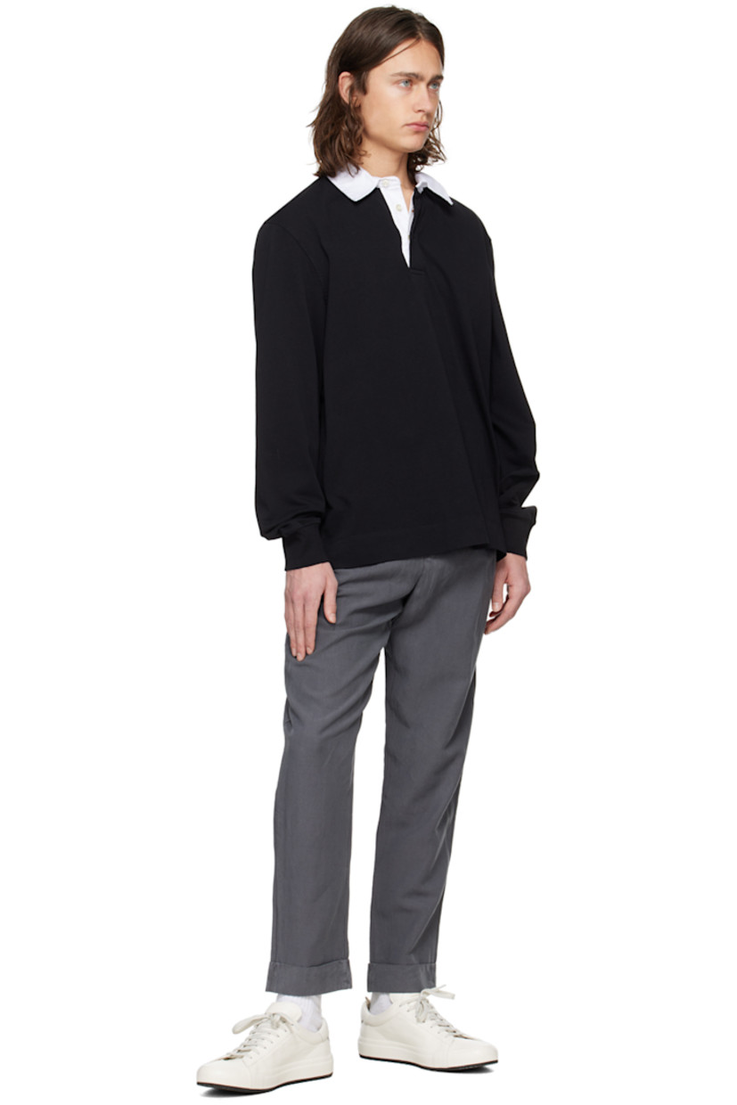 Loose-fit tapered lyocell- and linen-blend twill trousers. 

· Reactive-dyed and garment-washed
· Belt loops and detachable cinch belt
· Four-pocket styling
· Zip-fly
· Pleats at front 
· Creases at cropped legs
· Rolled cuffs

Supplier color: Grey