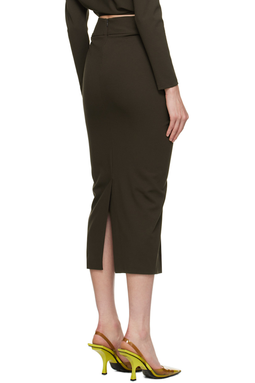 Stretch viscose- and nylon-blend jersey skirt.

· Knotted accent at front
· Zip closure at back

Supplier color: Mocha