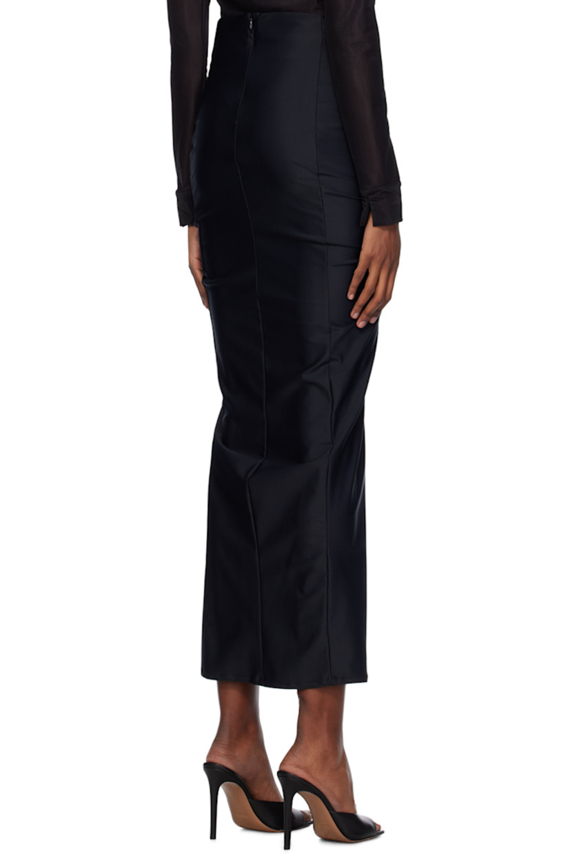 Stretch nylon jersey skirt. 

· Pleats throughout
· Zip closure at back

Supplier color: Black