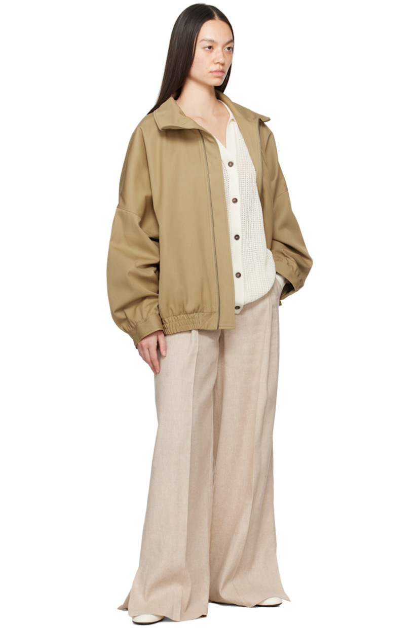 Linen- and cotton-blend hopsack trousers.

· Belt loops
· Three-pocket styling
· Zip-fly
· Pleats at front 
· Vented cuffs

Supplier color: Linen