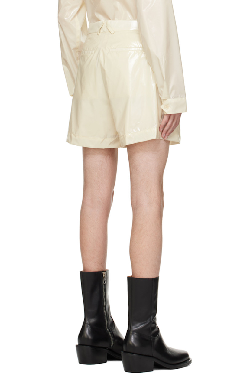 Coated stretch nylon taffeta shorts. 

· Belt loops 
· Four-pocket styling 
· Button-fly
· Pleats at front
· Full polyester georgette lining 

Available exclusively at SSENSE.

Supplier color: Milk
