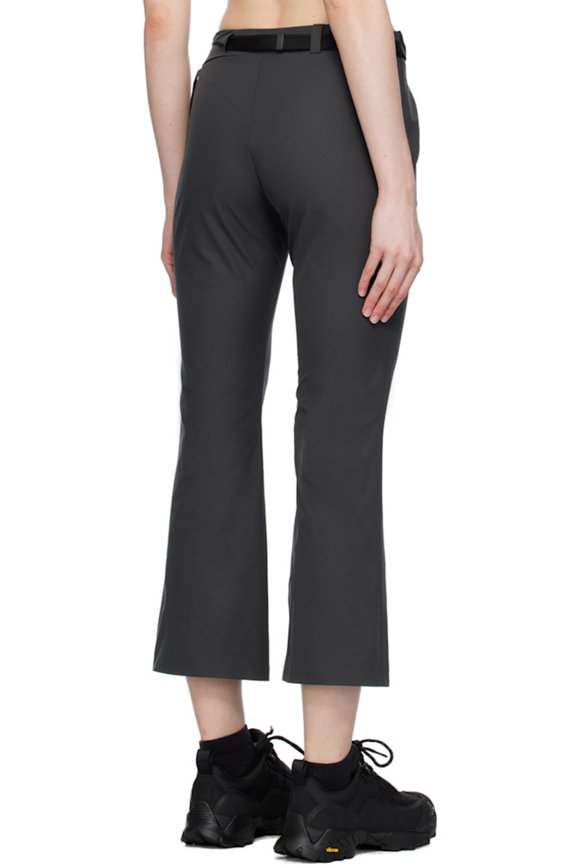 Polyester taffeta trousers.

· Detachable turn-lock belt at waistband
· Single-pocket styling
· Zip pocket at front
· Zip closure at outseam
· Hammer loop at outseam

Supplier color: Charcoal