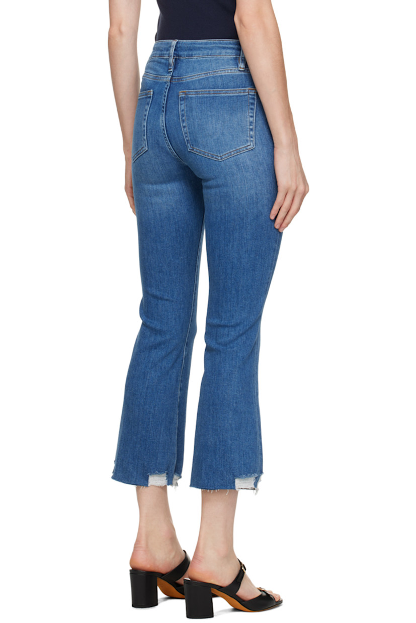 Stretch cotton-blend denim jeans. Fading and whiskering throughout.

· High-rise
· Belt loops
· Five-pocket styling
· Zip-fly
· Cropped leg
· Distressing and raw edge at cuffs
· Logo-engraved silver-tone hardware
· Contrast stitching in tan

Supplier color: Jetty modern chew