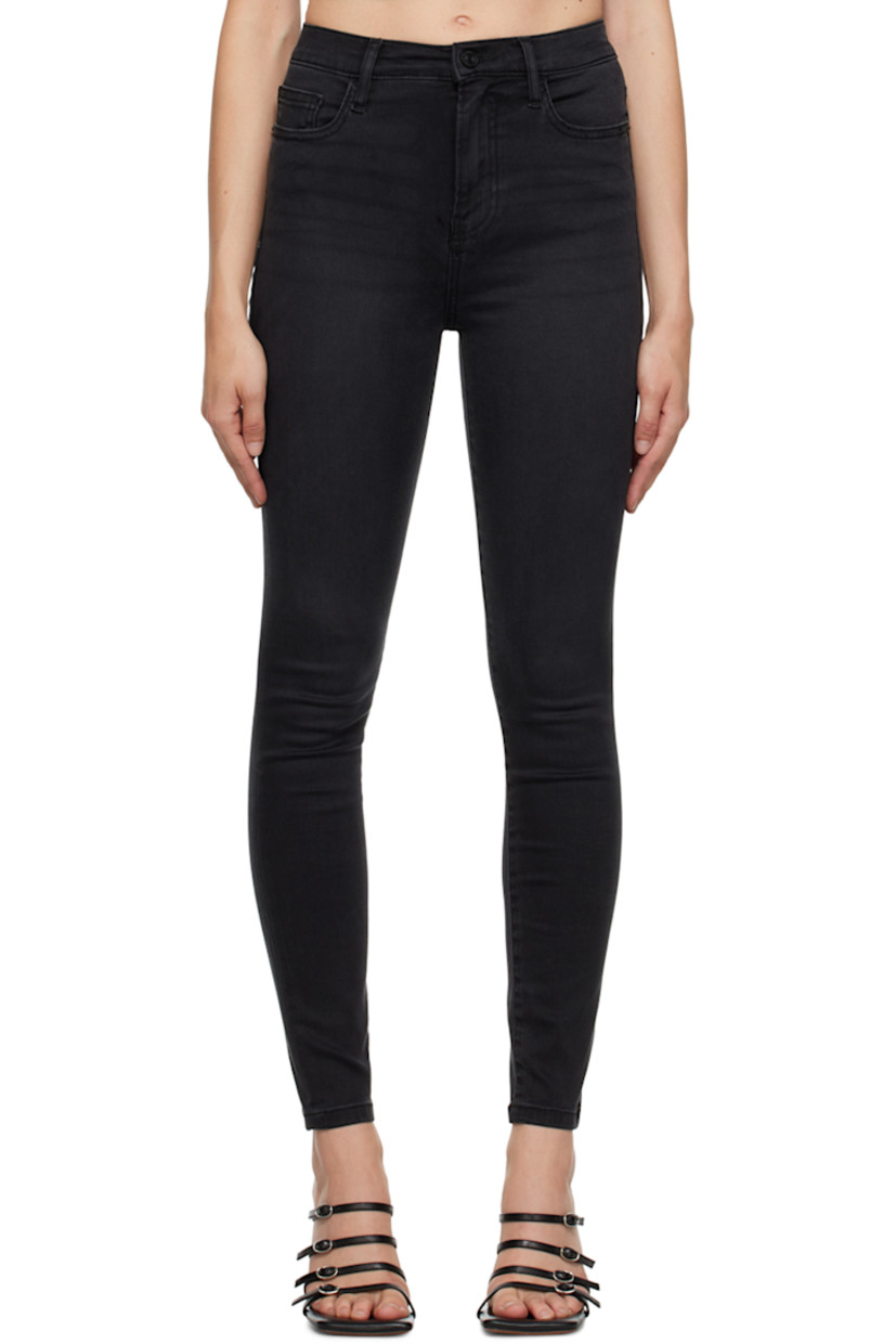 Skinny-fit stretch denim jeans. Whiskering throughout.

· High-rise
· Belt loops
· Five-pocket styling
· Zip-fly
· Cropped leg
· Logo-engraved tonal hardware

Supplier color: Kerry