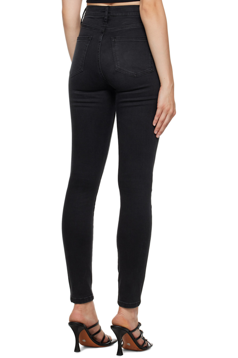 Skinny-fit stretch denim jeans. Whiskering throughout.

· High-rise
· Belt loops
· Five-pocket styling
· Zip-fly
· Cropped leg
· Logo-engraved tonal hardware

Supplier color: Kerry