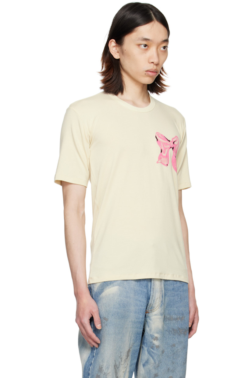 Stretch viscose- and wool-blend jersey T-shirt.

· Rib knit crewneck
· Graphic printed at chest
· Text printed at back

Supplier color: Intimo White