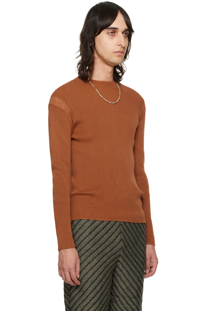 Hand-rib knit cotton T-shirt.

· Crewneck
· Laddering at dropped shoulders
· Logo flag at back collar

Available exclusively at SSENSE.

Supplier color: Copper